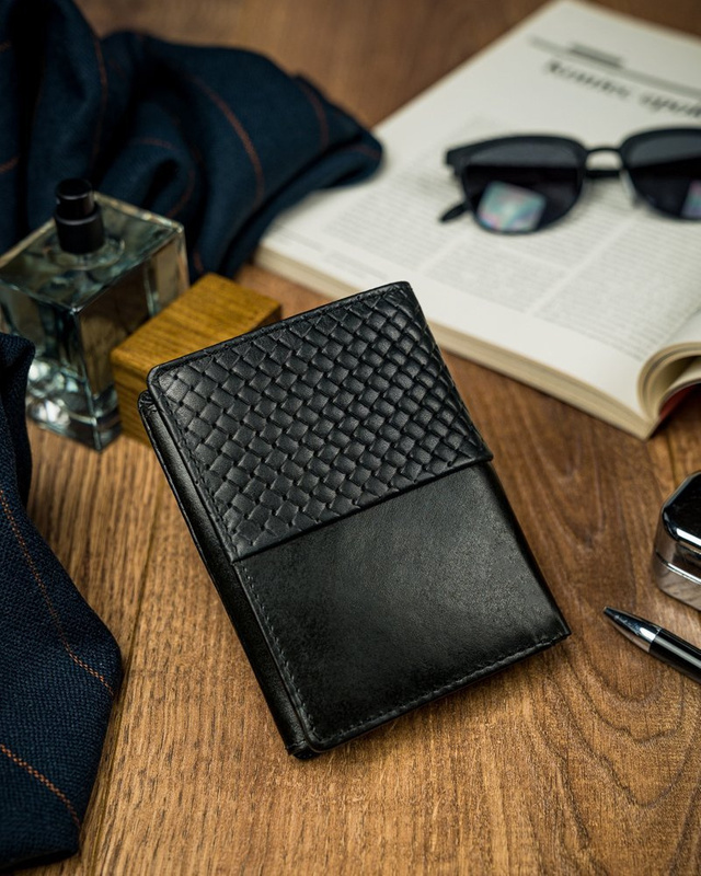 Black Leather Men's Wallet - Forever Young?