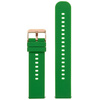 U27 rubber watch strap - green/rosegold - 20mm