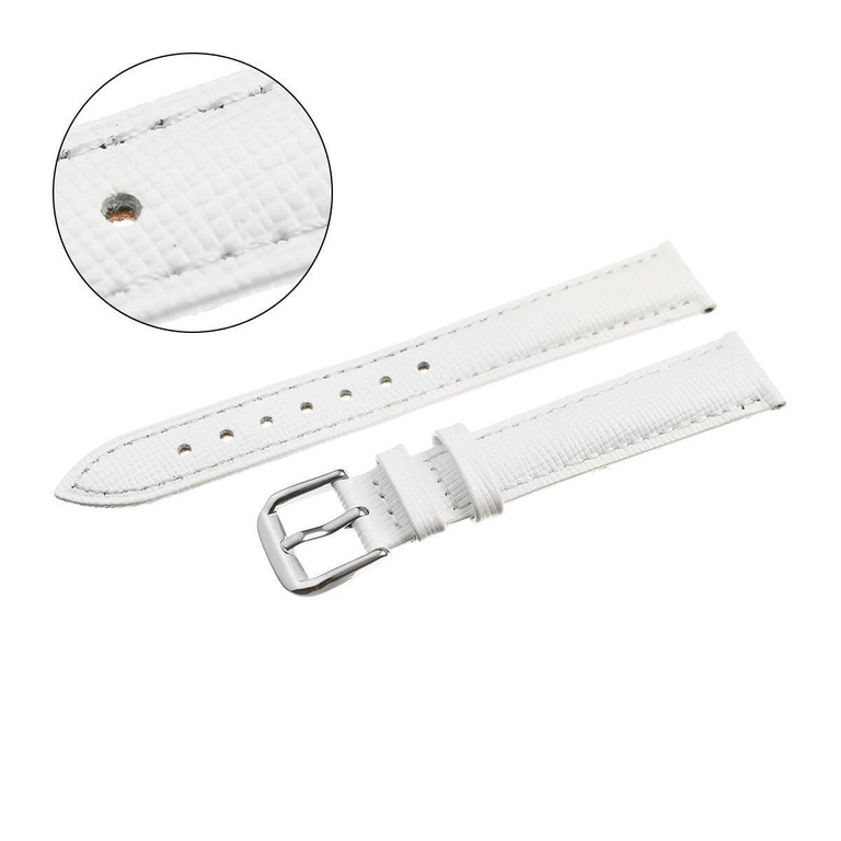 W95 leather watch strap - white - 10mm