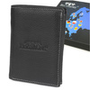 Leather wallet black vertical vintage large RFiD Beltimore I43