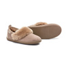 Warm women's sheepskin slippers made of wool