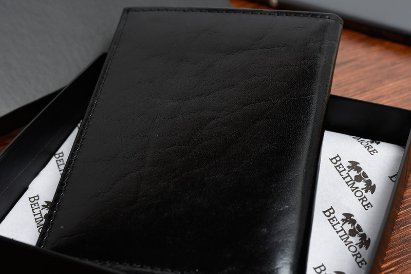 Beltimore G95 black leather slim card document case