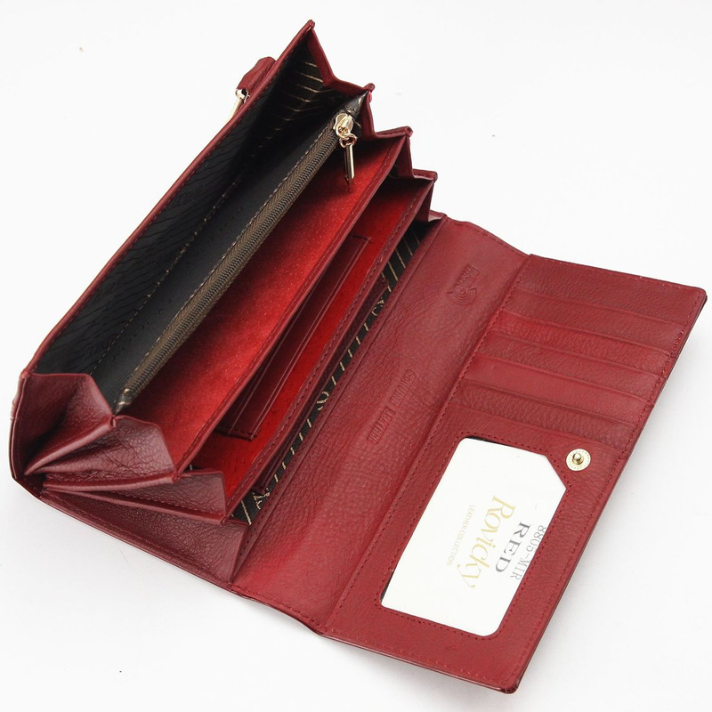 Women's genuine leather wallet Rovicky 8805-MIR RFID