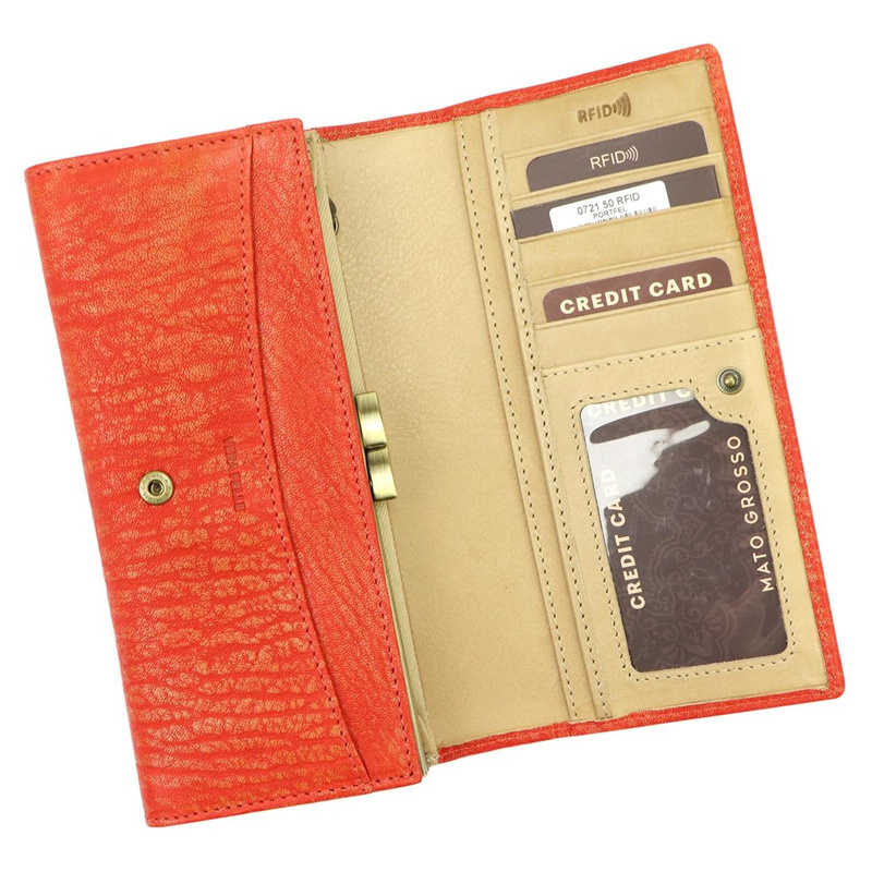 Large Mato Grosso Leather Women's Wallet with RFID