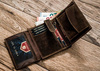 Leather wallet+belt set PETERSON PTN ZM49