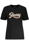 GUESS JEANS DAMEN KURZARM T-SHIRT SCHWARZ