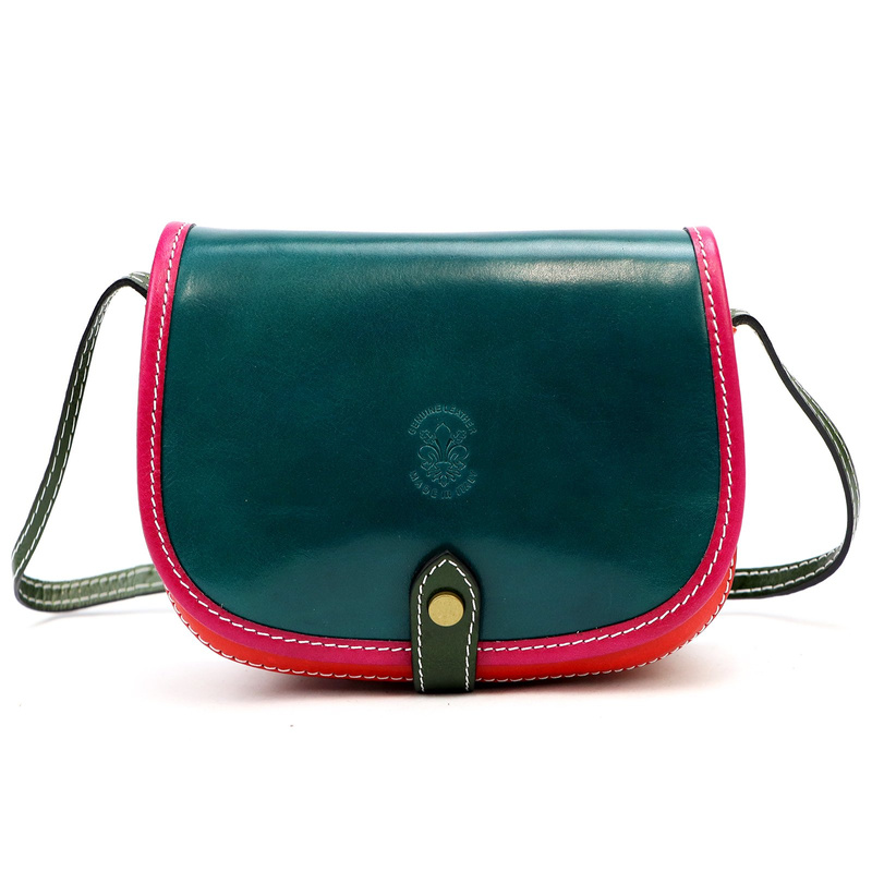 Classic leather women's messenger bag by Florence