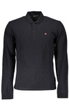 NAPAPIJRI MEN&#39;S BLACK LONG SLEEVED POLO SHIRT