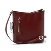 Leather, roomy women's shoulder messenger bag