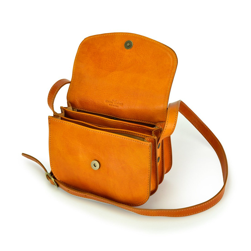 A unique beautiful leather women's messenger bag