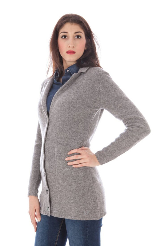 FRED PERRY GRAY WOMAN CARDIGAN