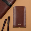 Leather men's pen case SA12 DEEP RED