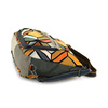 Women's colorful leather messenger bag with mosaic pattern