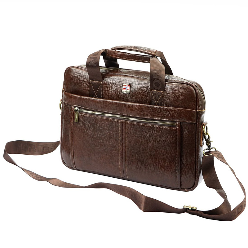 Men's genuine leather briefcase Nordee S137