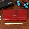 Red Julia Rosso large women's RFID leather wallet F65