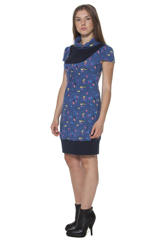 GINGER SHORT DRESS WOMAN BLUE