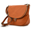 Women's leather messenger bag, roomy over the shoulder