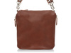 BROWN WOMEN'S LEATHER POSTBAG ITALIAN GRAIN LEATHER G98