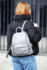 Leather urban women's backpack, spacious and stylish