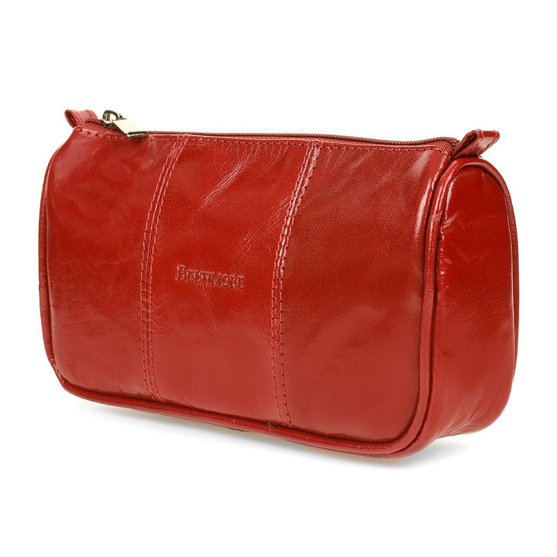 Beltimore Cosmetic Leather Red Pencil Case M79