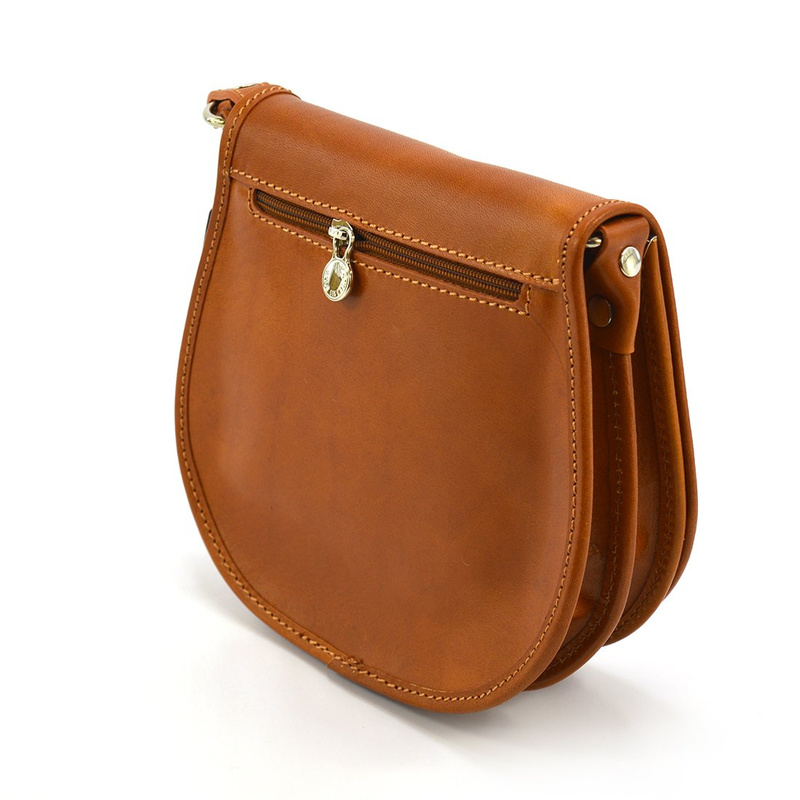 Classic unique women's leather messenger bag