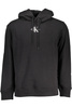 CALVIN KLEIN MEN&#39;S BLACK ZIPLESS SWEATSHIRT