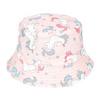 Children's double-sided bucket hat pink unicorns kap-md-10