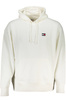 TOMMY HILFIGER MEN&#39;S WHITE ZIPLESS SWEATSHIRT