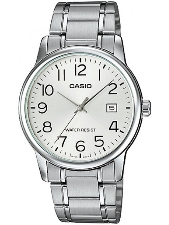 Men's steel watch with date by CASIO