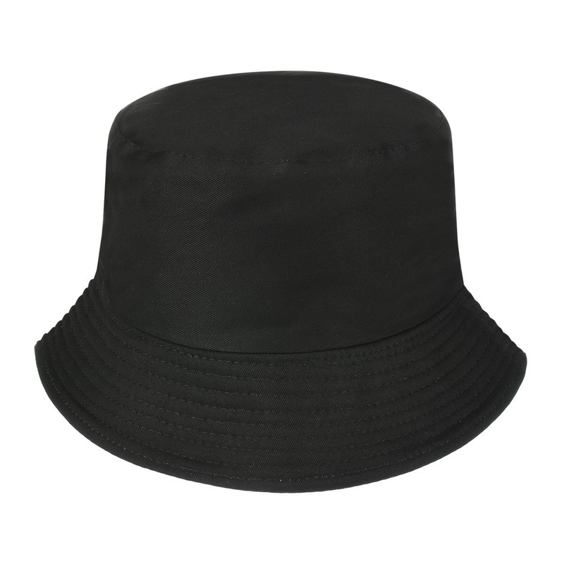 Double-sided bucket hat cap black eggplant cap-m-33