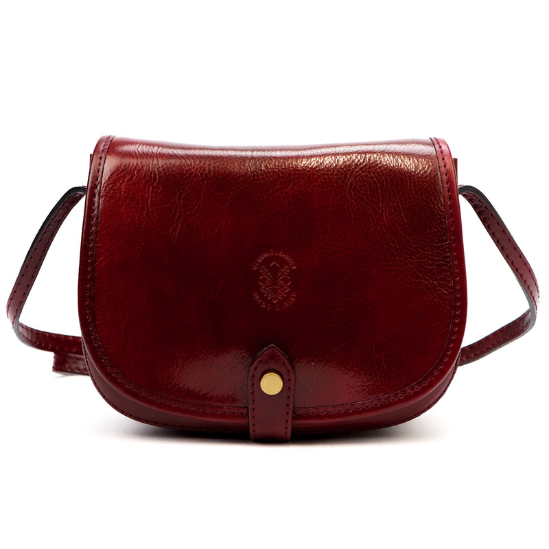 Classic leather women's messenger bag by Florence