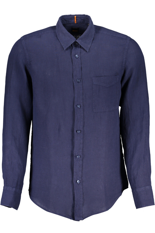 HUGO BOSS MEN&#39;S LONG SLEEVE SHIRT BLUE