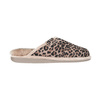 Women's slippers with leopard fur