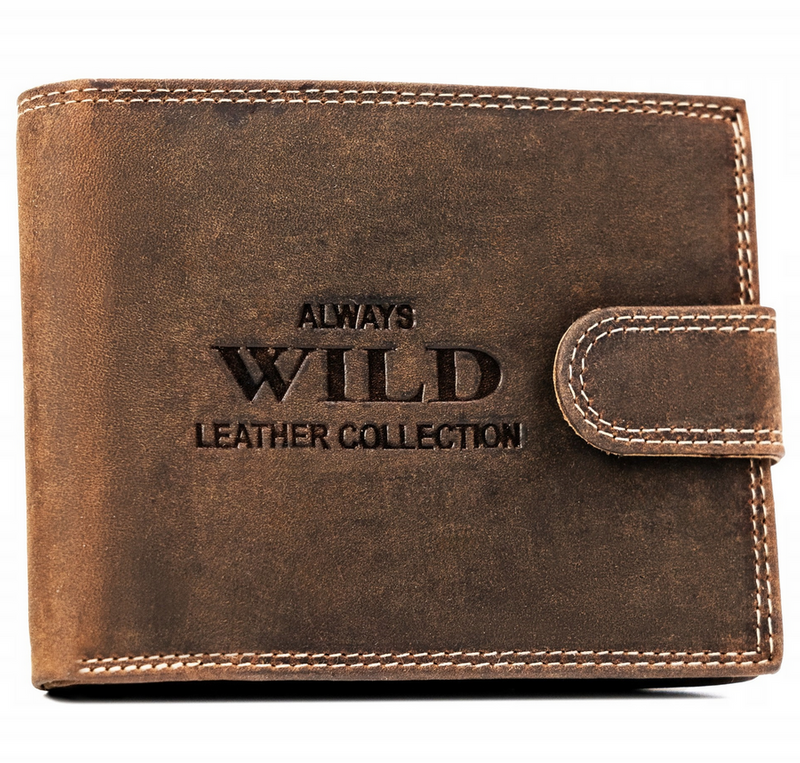 Kompakte Herren-Lederbrieftasche von Always Wild