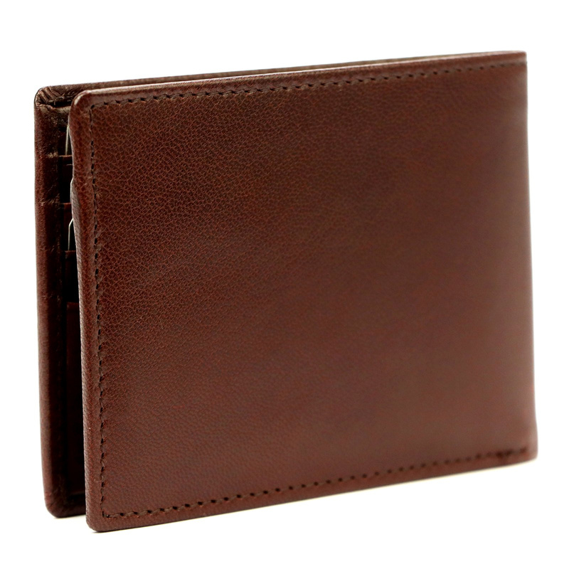 EL FORREST Men's Foldable Leather Wallet with RFID