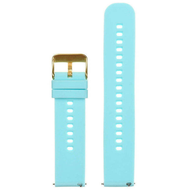 U27 rubber watch strap - blue/gold - 18mm