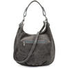 Grey Vera Pelle Suede A4 Leather Handbag Bag K51