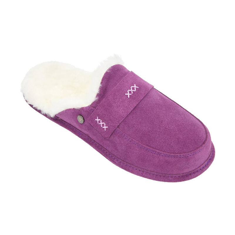 Women's sheepskin leather slippers