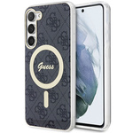 Guess GUHMS23SH4STK S23 S911 czarny/black hardcase 4G MagSage