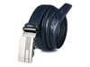 BELTIMORE men's navy blue natural leather belt A26 : Colors - navy blue, Strap size - r.90-105 cm