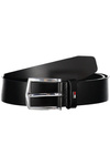 TOMMY HILFIGER BLACK MAN LEATHER BELT