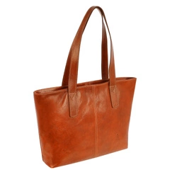 Women's leather elegant shoulder shopper bag