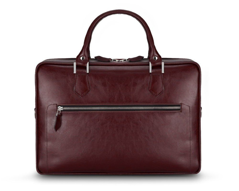 Laptop bag Solier SL23 brown-maroon