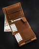 Men's genuine leather wallet Wild ANIMALS N4-CHM FISH