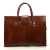 Women's large leather briefcase for documents