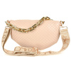 Beige Women's Over-the-Shoulder Sachet on Braided Strap I18