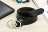 Beltimore leather women's black nickel-free belt 3 cm U69 : Colors - black, Strap size - r.80-95 cm