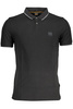 HUGO BOSS MEN&#39;S BLACK SHORT SLEEVED POLO SHIRT