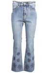 Women's jeans with flowers on the legs DESIGUAL