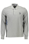 US POLO SHIRT LONG SLEEVE MEN&#39;S GRAY